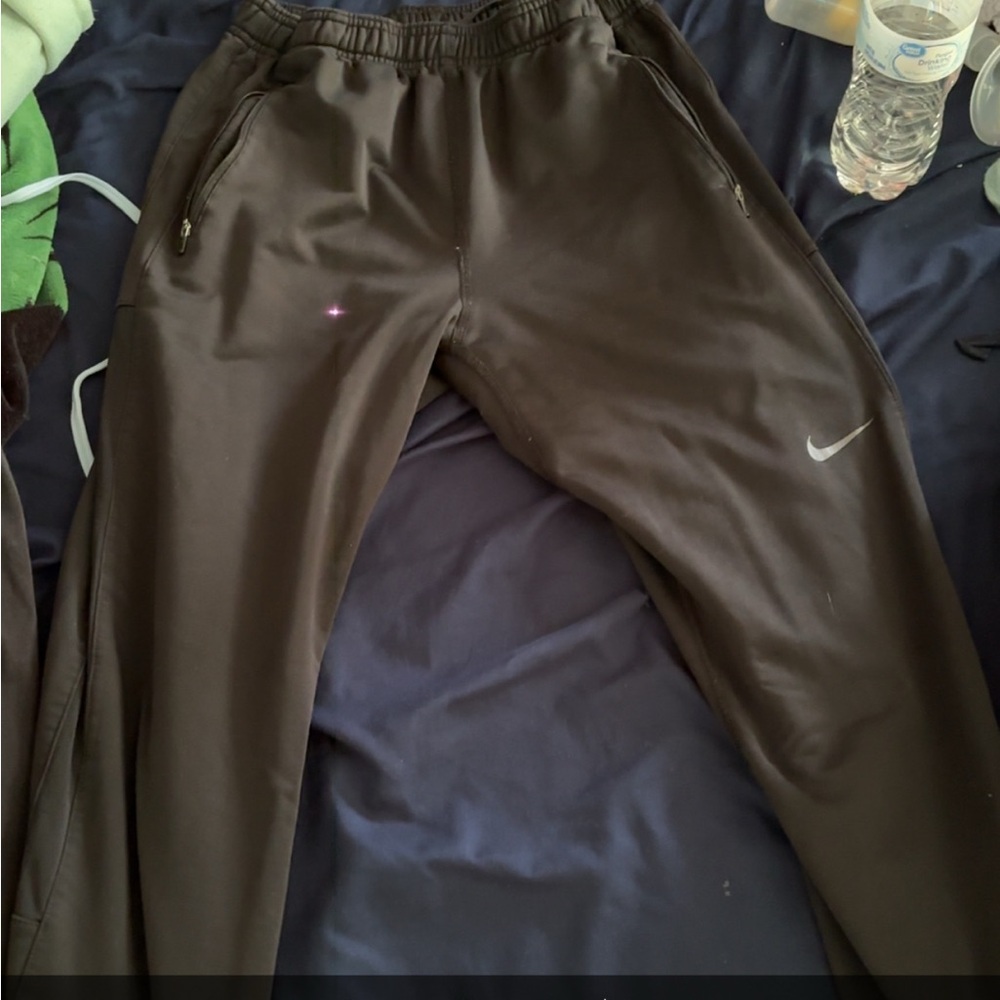 Nike Black Sweatpants with Elastic Waistband and Swoosh Logo